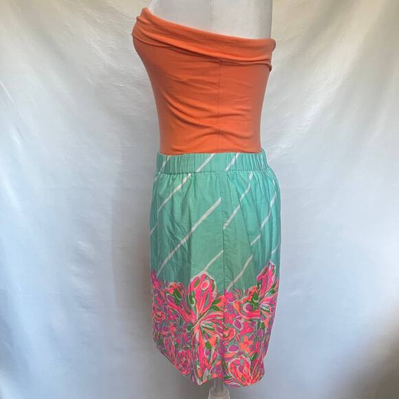 Lilly Pulitzer Strapless Dress Sz XS Preppy Coastal Fleur Sandbar Crash Landing - Picture 7 of 13
